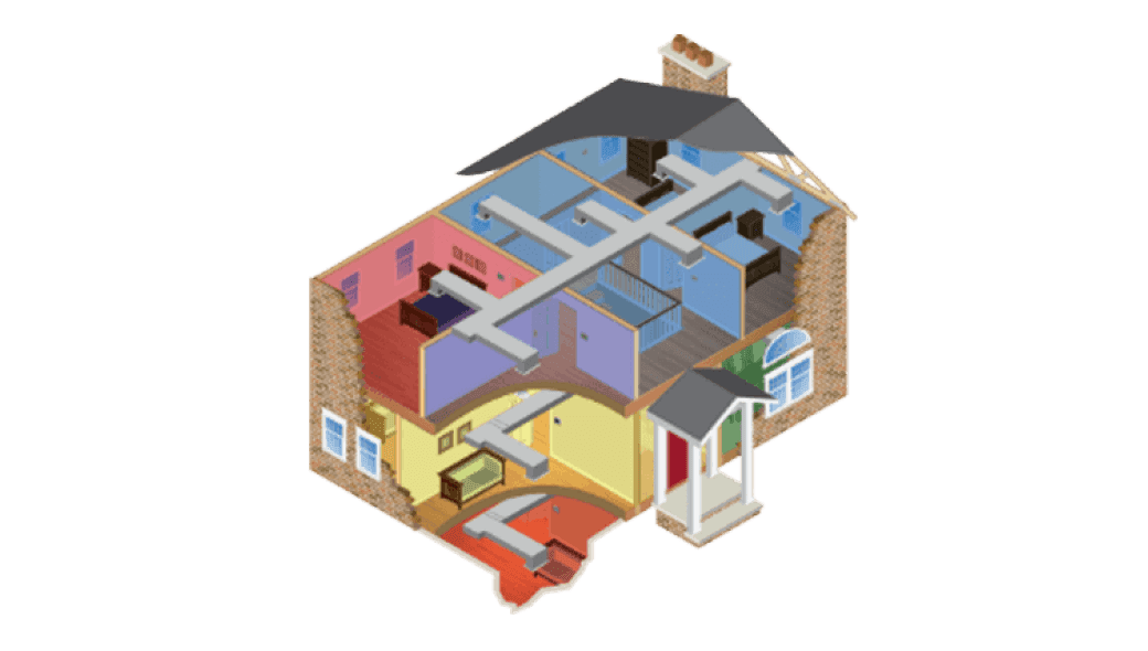 A home with different HVAC zones.