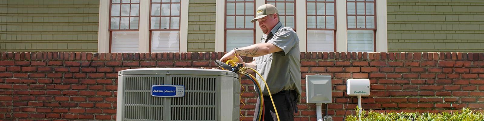 American Standard Heat Pump and Technician