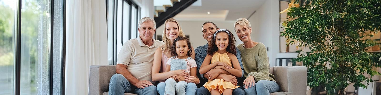Home Interior with Multi-Generational Family