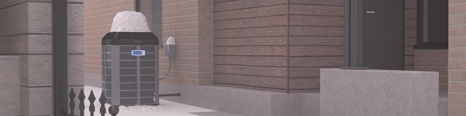 American Standard Heat Pump in Snow