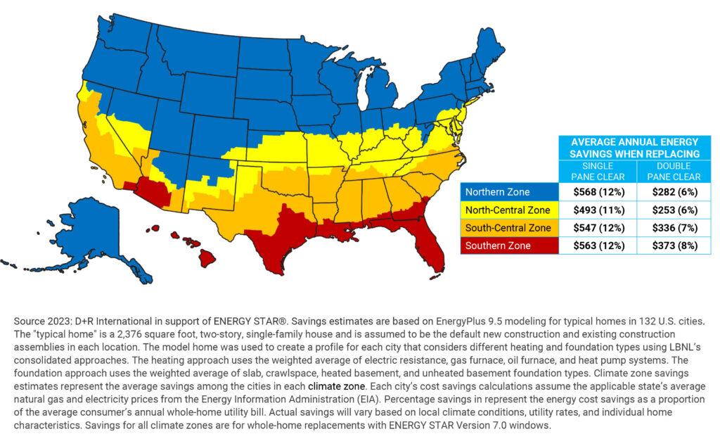 ENERGY STAR Windows Savings Map Infographic